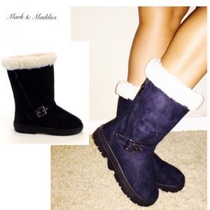 Jeff-03 Women’s vegan shearling fur boots in black